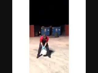 garbage bag throwing competition